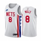 Men's Brooklyn Nets #8 Patty Mills 202223 White Classic Edition Stitched Basketball Jersey