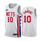 Men's Brooklyn Nets #10 Ben Simmons 202223 White Classic Edition Stitched Basketball Jersey