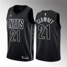 Men's Brooklyn Nets #21 Noah Clowney Black 2023 Draft Statement Edition Stitched Jersey