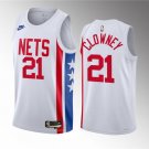 Men's Brooklyn Nets #21 Noah Clowney White 2023 Draft Classic Edition Stitched Jersey