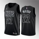 Men's Brooklyn Nets #22 Jalen Wilson Black 2023 Draft Statement Edition Stitched Basketball Jersey