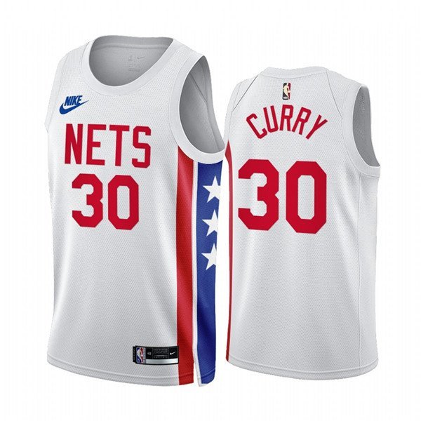 Men's Brooklyn Nets #30 Seth Curry 202223 White Classic Edition Stitched Basketball Jersey