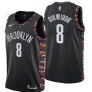 Men's Brooklyn Nets Black Spencer Dinwiddie City Edition Basketball Jersey Embroidered