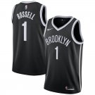 Men's Brooklyn Nets D'Angelo Russell Black Basketball Jersey Embroidered