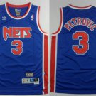 Men's Brooklyn Nets Drazen Petrovic Blue Throwback Basketball Jersey Embroidered