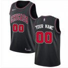 Men's Bulls Personalized Custom Black Statement Edition Jersey