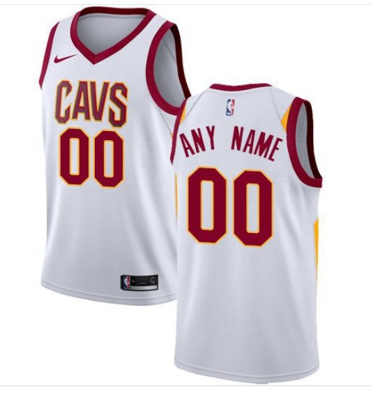 Men's Cavaliers Personalized Custom White Association Edition jersey