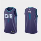 Men's Charlotte Hornets #1 LaMelo Ball 2022-23 Purple Stitched Jersey