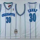 Men's Charlotte Hornets Dell Curry White Throwback Basketball Jersey Embroidered