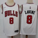 Men's Chicago Bulls #8 Zach LaVine White 75th Anniversary Diamond 2021 Stitched Jersey