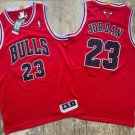 Men's Chicago Bulls #23 Michael Jordan Red With Bulls AU Jersey