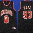 Men's Chicago Bulls #93 Bape Black Basketball Jersey