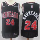Men's Chicago Bulls Lauri Markkanen Black Basketball Jersey Embroidered
