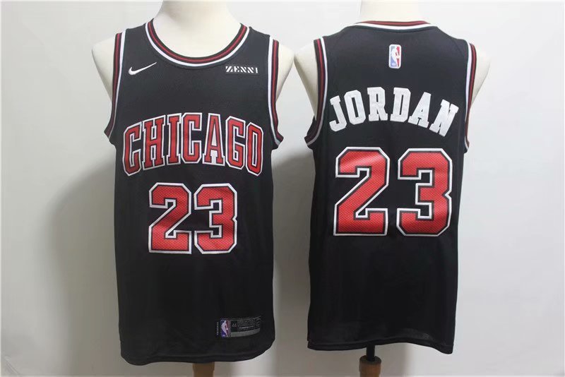 Men's Chicago Bulls Michael Jordan Black Basketball Jersey Embroidered