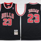 Men's Chicago Bulls Michael Jordan Black Throwback Basketball Jerseys Embroidered