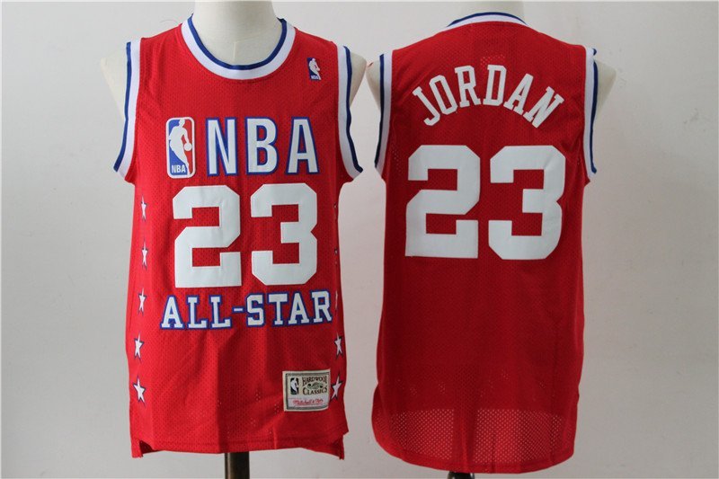 Men's Chicago Bulls Michael Jordan Red 2003 All Star Basketball Jersey ...