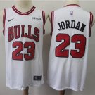 Men's Chicago Bulls Michael Jordan White Basketball Jersey Embroidered
