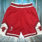 Men's Chicago Bulls Red Basketball Shorts Embroidered