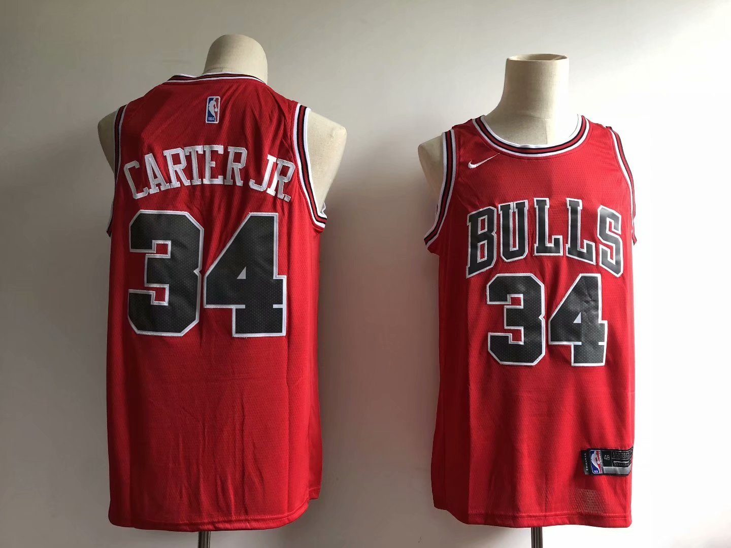Men's Chicago Bulls Wendell Carter Jr. Red Basketball Jersey Embroidered