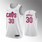 Men's Cleveland Cavaliers #30 Ochai Agbaji White Statement Edition Stitched Jersey