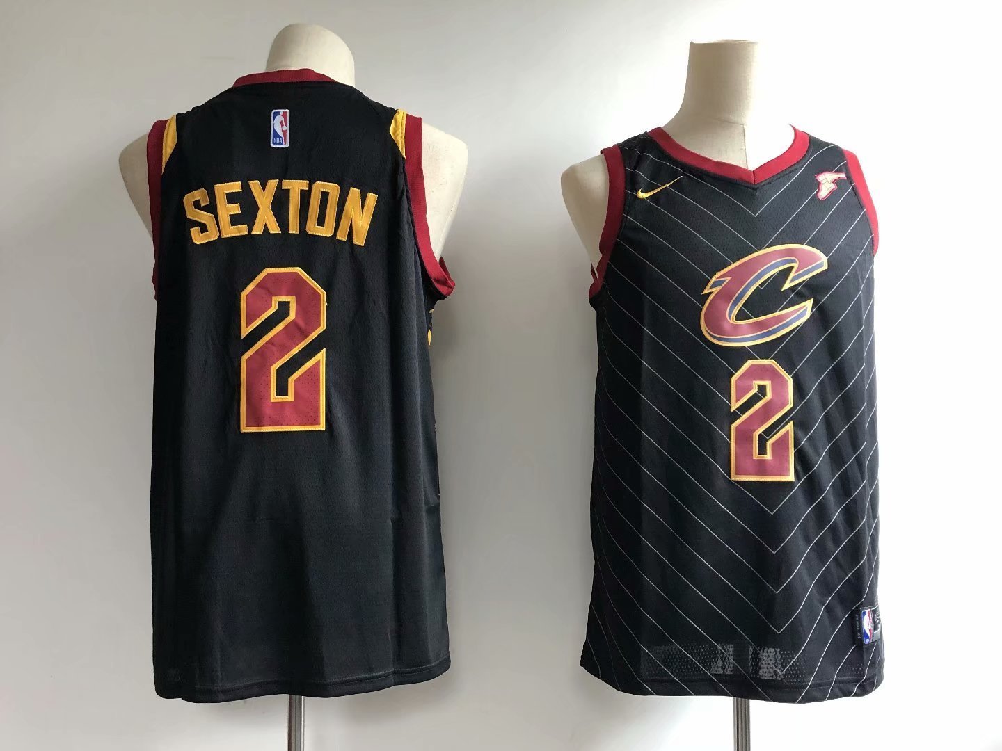 Men's Cleveland Cavaliers Collin Sexton Black Basketball Jersey Embroidered