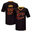 Men's Cleveland Cavaliers LeBron James Black Basketball Jersey Tshirt Embroidered