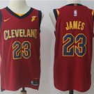 Men's Cleveland Cavaliers LeBron James Red Basketball Jersey Embroidered