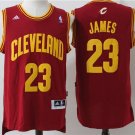Men's Cleveland Cavaliers LeBron James Red Basketball Jerseys Embroidered