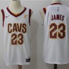 Men's Cleveland Cavaliers LeBron James White Basketball Jersey Embroidered
