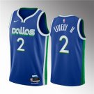 Men's Dallas Mavericks #2 Dereck Lively II Blue 2023 Draft City Edition Stitched Jersey