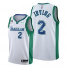 Men's Dallas Mavericks #2 Kyrie Irving White 202122 City Edition With No.6 Patch Stitched Jersey