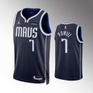 Men's Dallas Mavericks #7 Dwight Powell Navy Statement Edition Stitched Jersey