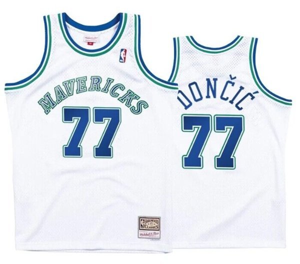 Men S Dallas Mavericks 77 Luka Doncic White Swingman Stitched