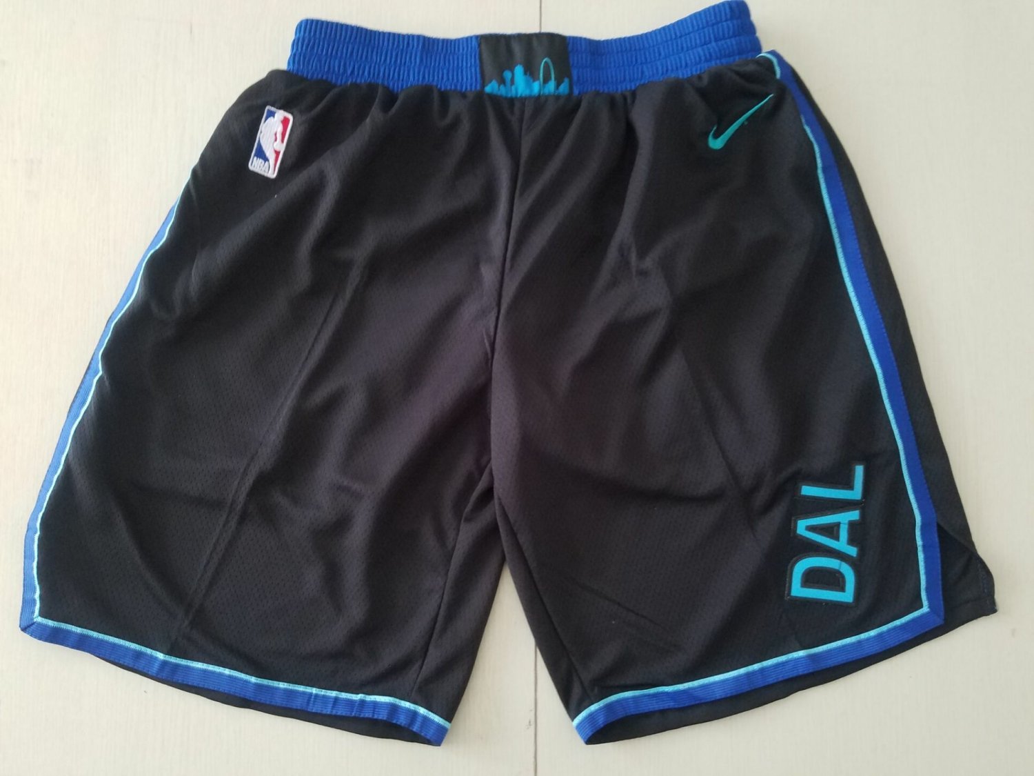 Men's Dallas Mavericks Black City Edition Basketball Shorts Embroidered