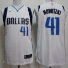 Men's Dallas Mavericks Dirk Nowitzki White Basketball Jersey Embroidered