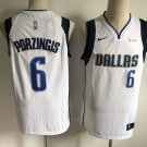Men's Dallas Mavericks Kristaps Porzingis White Basketball Jersey Embroidered