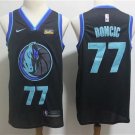 Men's Dallas Mavericks Luka Doncic Black City Edition Basketball Jersey Embroidered