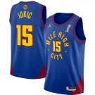 Men's Denver Nuggets #15 Nikola Jokic Blue 2023 Finals Champions Statement Edition Stitched Jersey