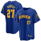 Men's Denver Nuggets #27 Jamal Murray Blue Cool Base Stitched Baseball Jersey