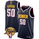 Men's Denver Nuggets #50 Aaron Gordon Navy 2023 Finals Icon Edition With NO.6 Patch Stitched Jersey