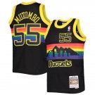 Men's Denver Nuggets #55 Dikembe Mutombo Black 1991-92 Hardwood Classics Reload Throwback Jersey