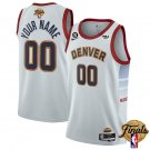 Men's Denver Nuggets Active Player Custom White 2023 Finals Icon Edition Stitched Basketball Jersey