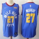 Men's Denver Nuggets Jamal Murray Blue Basketball Jersey Embroidered