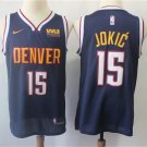 Men's Denver Nuggets Nikola Jokic Navy Basketball Jersey Embroidered