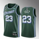 Men's Detroit Pistons #23 Jaden Ivey Green 202223 City Edition With NO.6 Patch Stitched Jersey