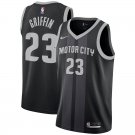 Men's Detroit Pistons Blake Griffin Black City Edition Basketball Jersey Embroidered