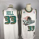 Men's Detroit Pistons Grant Hill White Throwback Basketball Jersey Embroidered