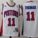 Men's Detroit Pistons Isiah Thomas White Throwback Basketball Jersey Embroidered