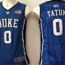 Men's Duke Blue Devils #0 Jayson Tatum Blue College Basketball Swingman Stitched Jersey