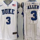 Men's Duke Blue Devils #3 Grayson Allen White Jersey